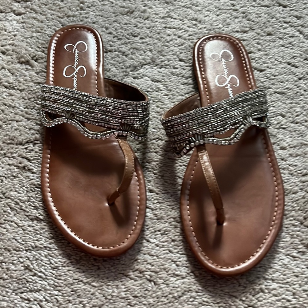 Brown slides with sparkles